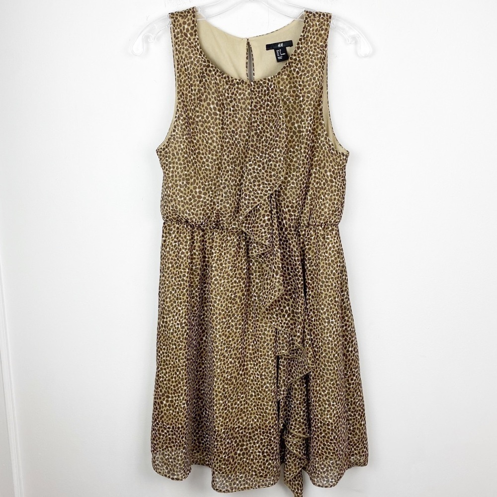 H & M animal print sleeveless dress size 8